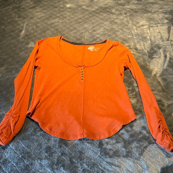 Pilcro long sleeve orange tee -size Nedium - Picture 1 of 3